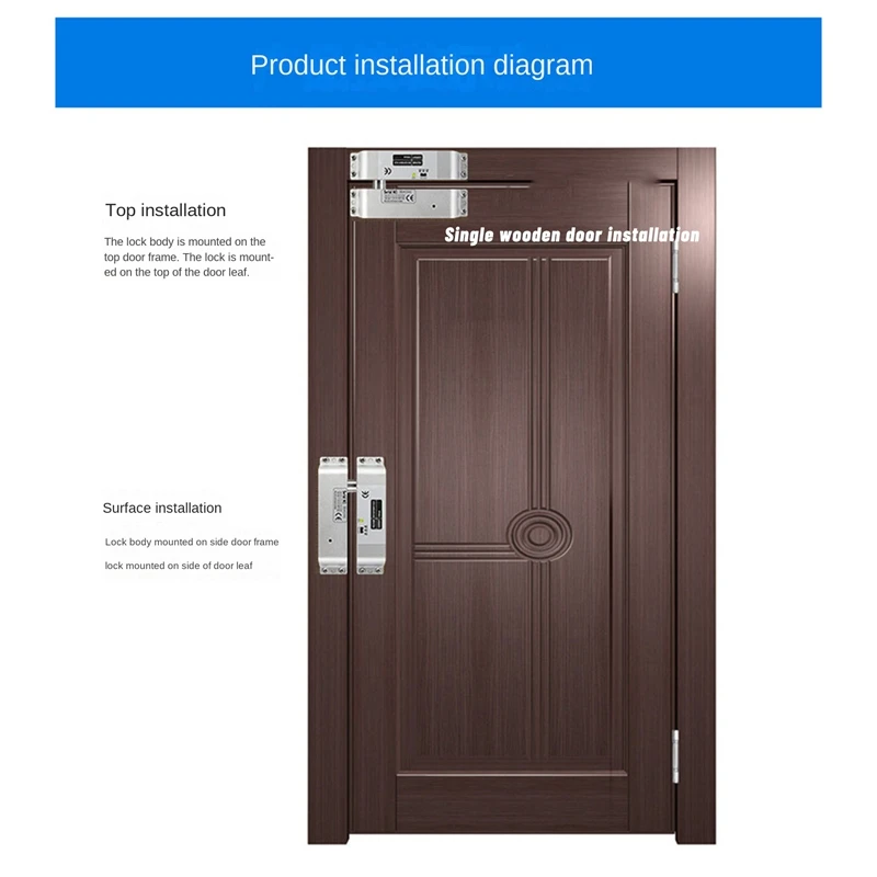 ที่คล้องประตูไฟฟ้าแบบเต็มสาย4เส้น DC12V ไฟฟ้าล็อคร่องล็อคประตูไม้ล็อคประตู lron