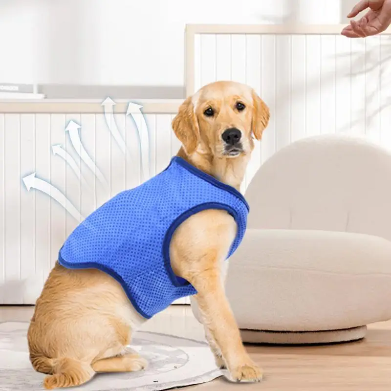 Dog Cooling Vest Sweat-Wicking Summer Pet Vest Fashionable Dampproof Pet Clothing Comfortable Pet Clothes For Walking Hiking