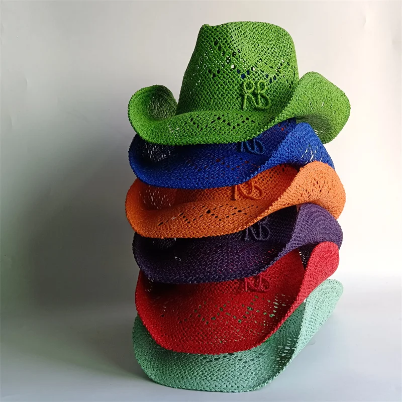 

Ковбойская соломенная шляпа в стиле вестерн, соломенные шляпы с надписью для женщин и мужчин, летние уличные праздники, пляжная шляпа от солнца, соломенные шляпы для женщин, панама