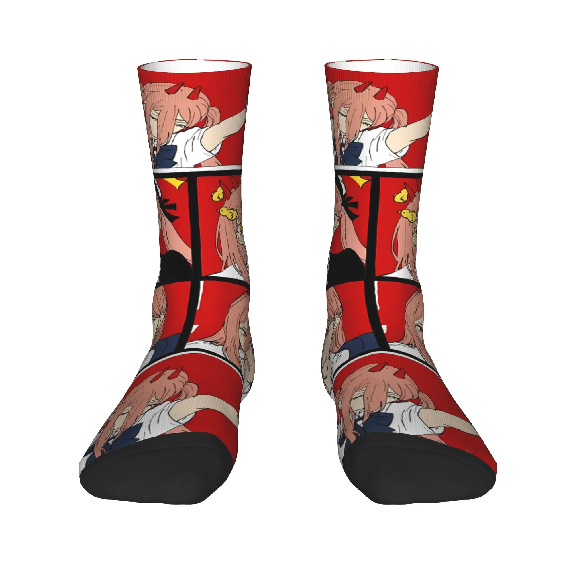 Power comic anime Stockings Chainsaws Mans Fashion Socks Men Quality Socks Winter Skateboard Design Non Slip Socks Gift Idea