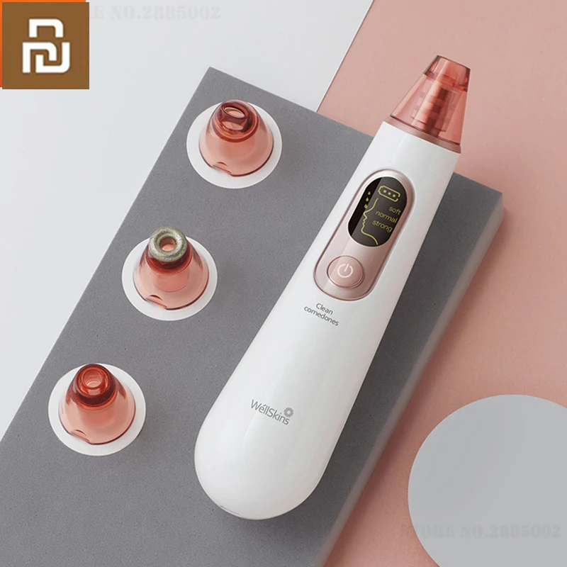 

Youpin Wellskins Electric Blackhead Cleaner Vacuum Suction Facial SPA Facial Care Tools Deep Pore Cleanser Acne Pimple Removal