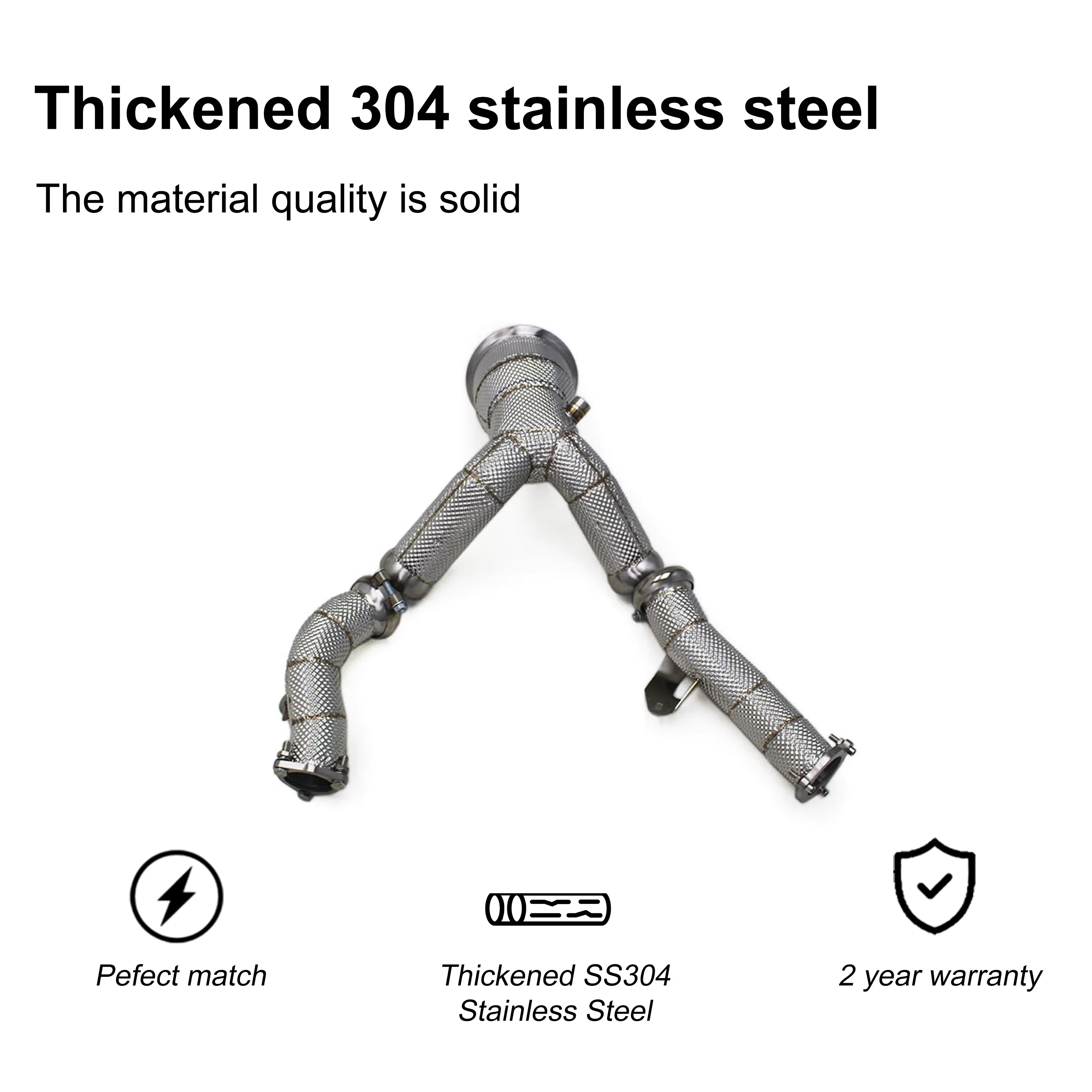 Exhaust Downpipe for Audi A6 AVANT C8 3.0T 2019-2024 with Insulated Straight Through Downpipe Exhaust High-performance Downpipe