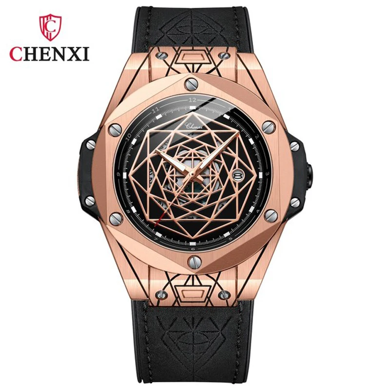 

CHENXI 8249 New Fashion Luxury Brand Sport Waterproof Luminous Calendar Clock Men Quartz Wrist Watch Relogio Masculino