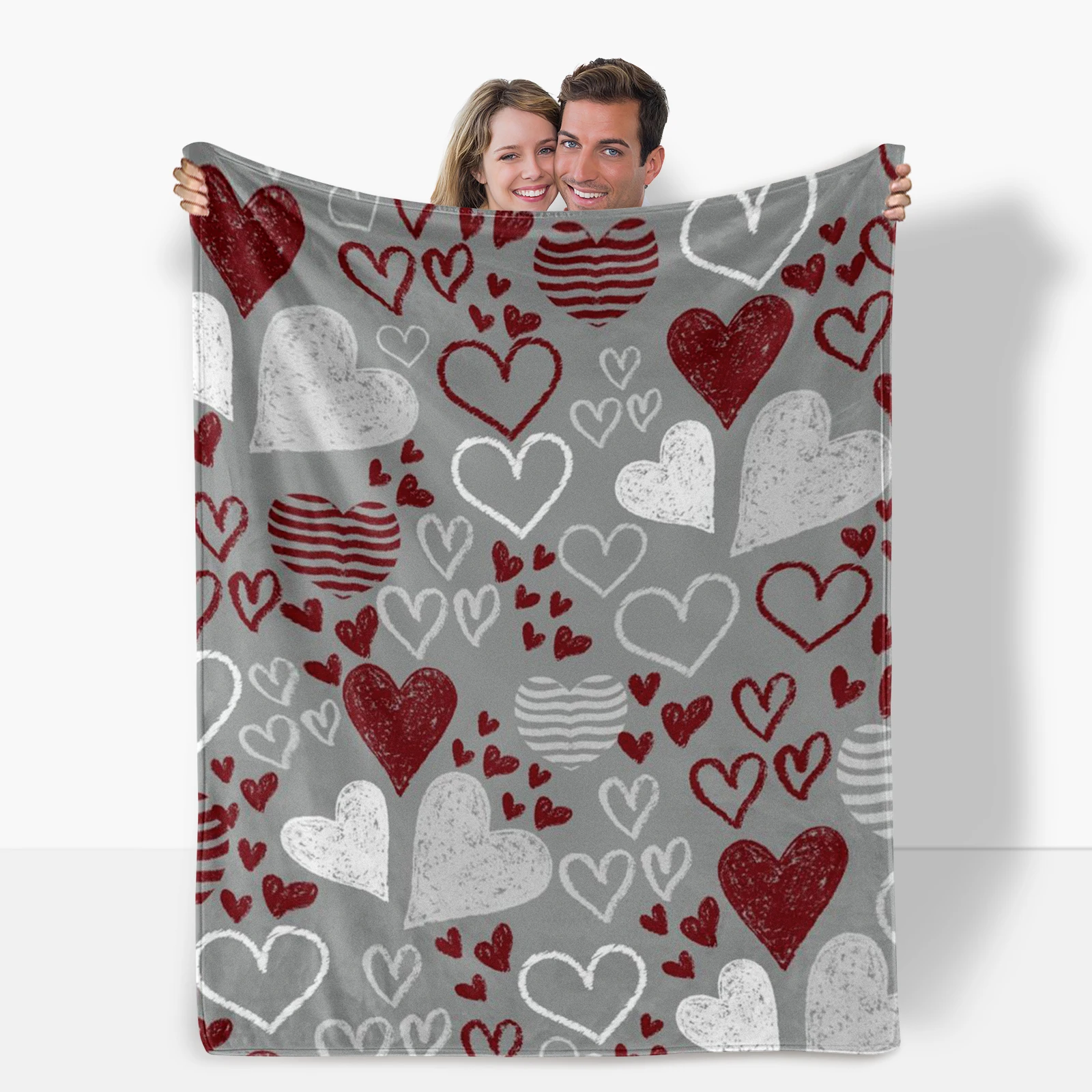 Soft Flannel Line Heart Blanket Adds Romance With Its Delicate Touch Perfect For Valentine S Day Cuddling