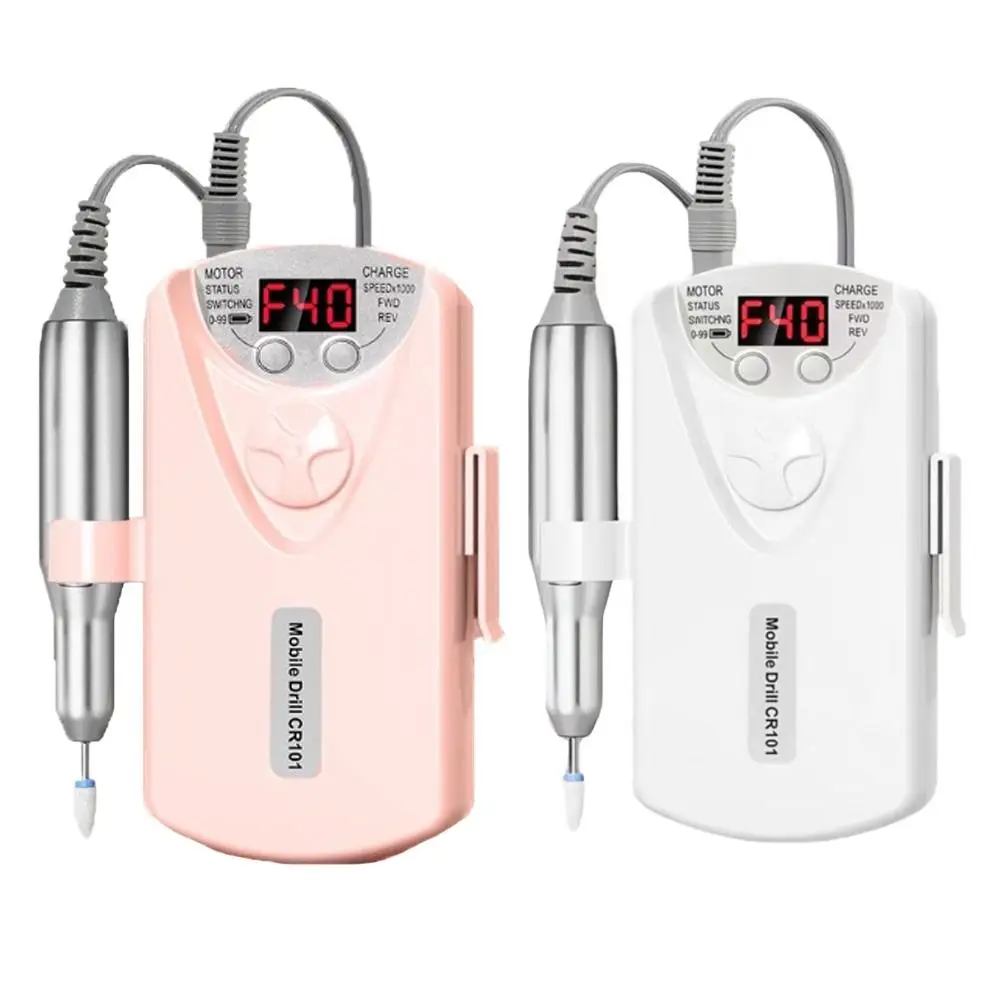 Professional Nail Drill Machine with Drill Bits Low Noise Electric Nail Polisher Dead Skin Removal Multi-functional