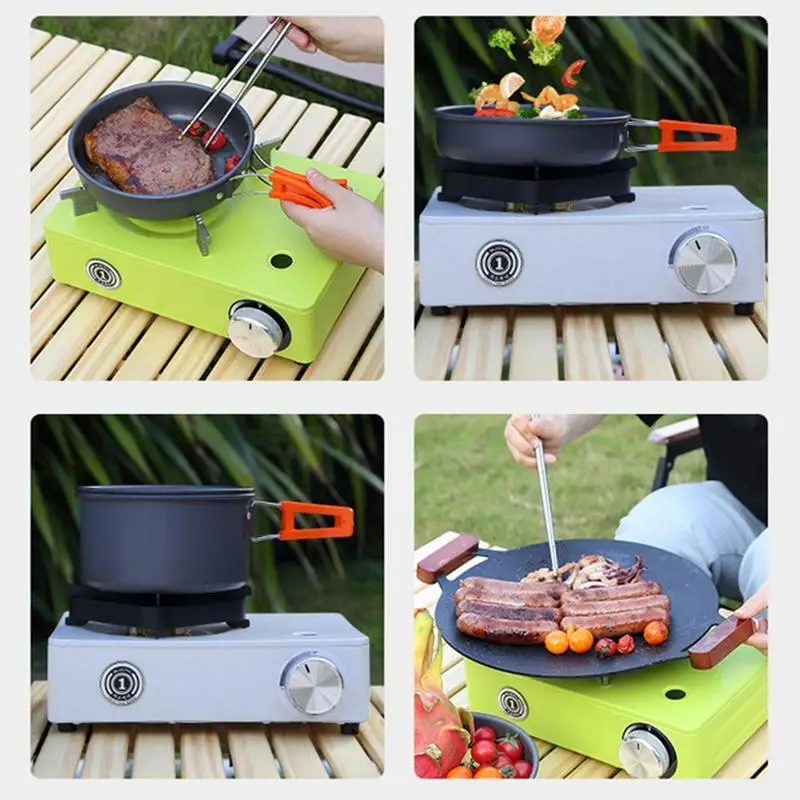 Mini Camping Gas Stove Outdoor Travel Cassette Burner Cooker Portable Picnic Barbecue BBQ Cookware Butane Stove With Carry Case