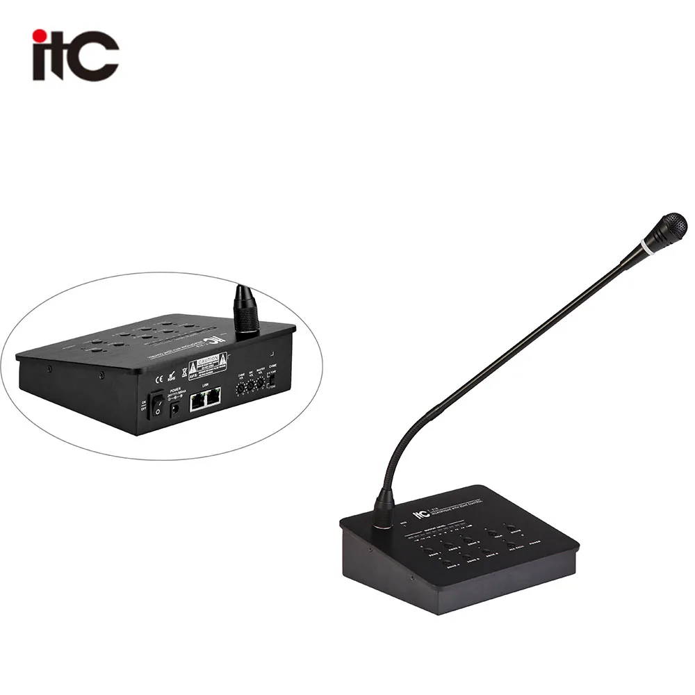 Cheap IP PA Microphone Network Multi Zones Paging Microphone with Intercom Public Address System Remote Condenser Microphone