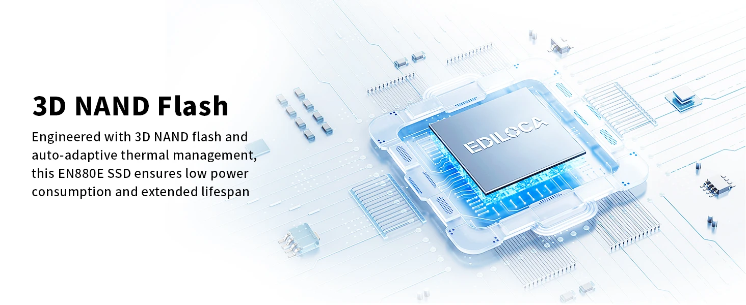 EN880E M.2 SSD 1TB NVMe SSD M2 2280 PCIe Gen 4.0x4 Lesegeschwindigkeit bis zu 7100MB/s Interne Solid-State-Festplatte für Laptop Desktop PS5 – Detail 10