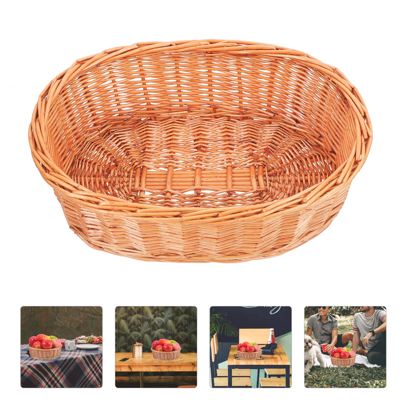

Fruit Basket Bread and Snack Storage Empty Gift Baskets Hamper for Gifts Desktop Easter Tray Large