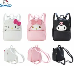 Miniso Disney Sanrio Pu Leather Sanrio Kawaii Melody Kuromi Cartoon Mini Backpack Women'S Backpack Storage Bag Birthday Gift