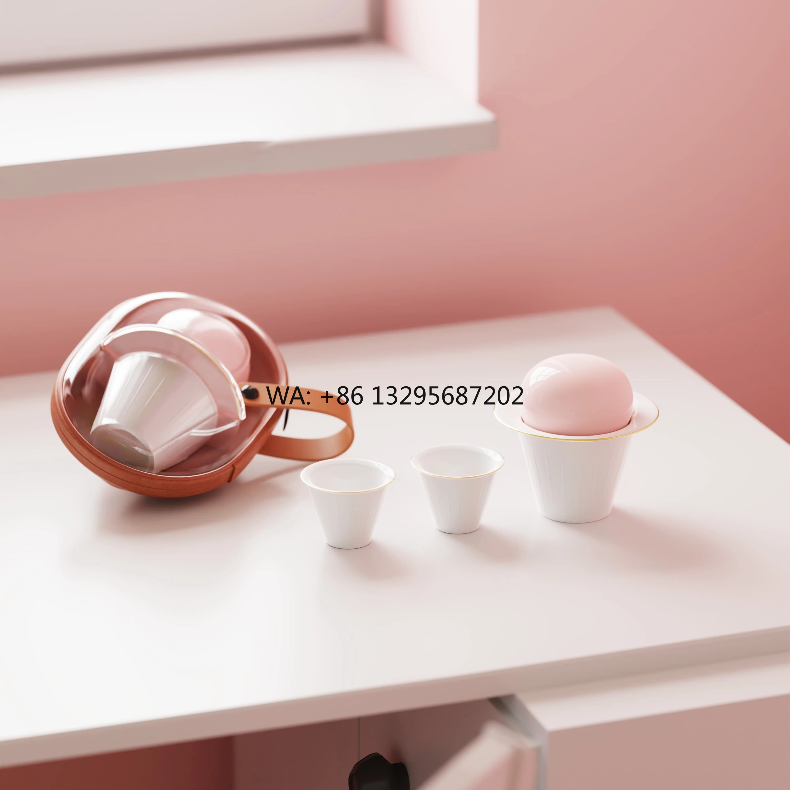 

Theone Creative Luxury Porcelain Ceramic Tea Pot Set Handmade High Quality Infuser Safe Modern Home Coffee Drinkware Cute Mini