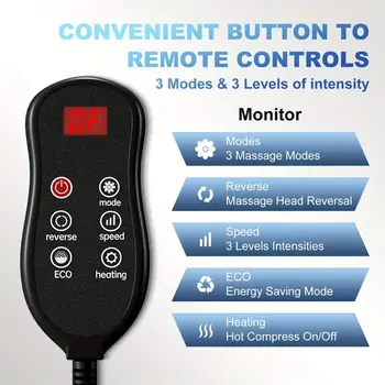 Emeka 三合一電動踝關節按摩器,5 檔加熱震動,消除足部疼痛、腫脹和血液循環不良,附支撐按摩器 10 最佳銷售 運動器 - №4