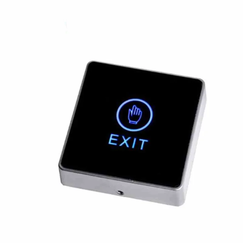 

1pcs Bule Backlight Touch Exit Button Infrared Contactless Door Release Switch for Access Control System