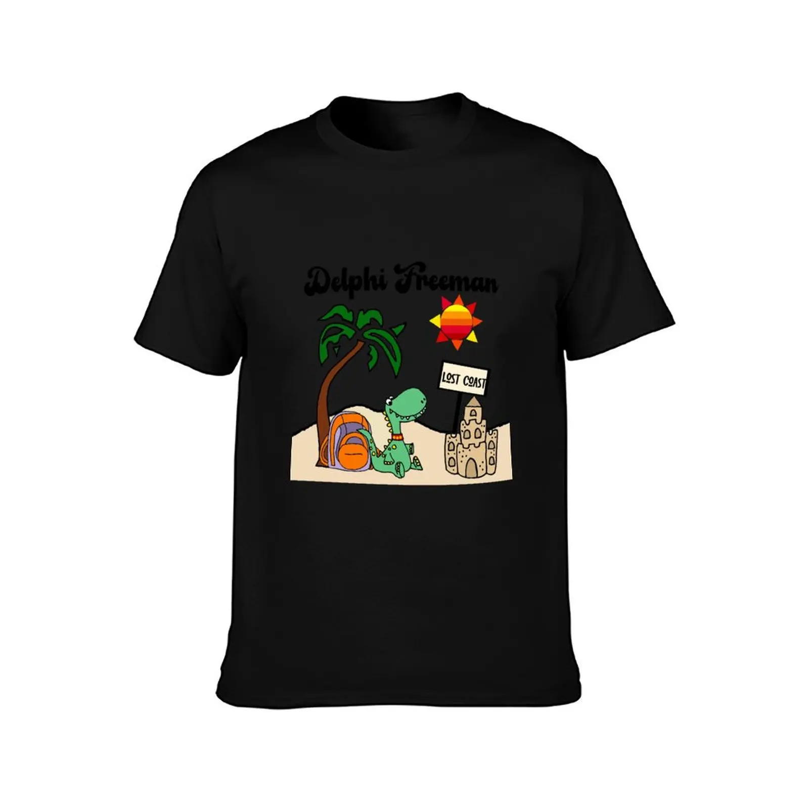 Delphi Freeman LOST COAST *SongArt* T-Shirt Sweat Resistant Workout Tee Shirt T-Shirt