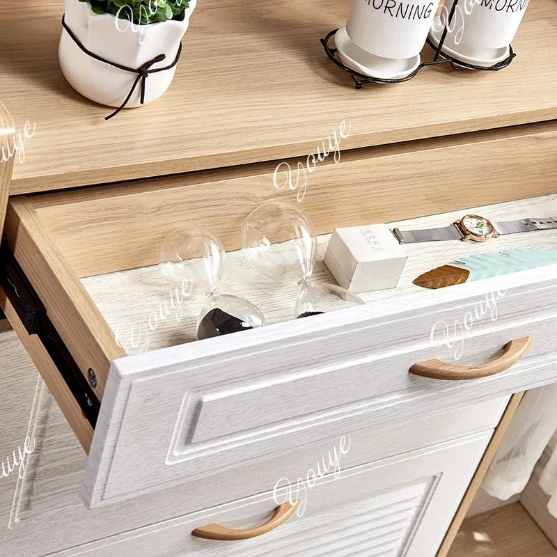 FD S Nine Nest Nordic Ultra-thin White Tipping Bucket Shoe Cabinet Large Capacity Entrance Foyer Cabinet Multi-functional Locker