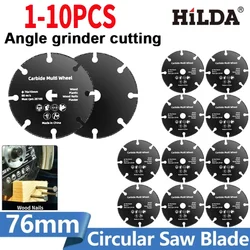 1-10PCS 76mm Saw Blade Electric Grinding Cutting Disc Rotary Tool Metal Cutter Power Tool Wood Cutting for Angle Grinder