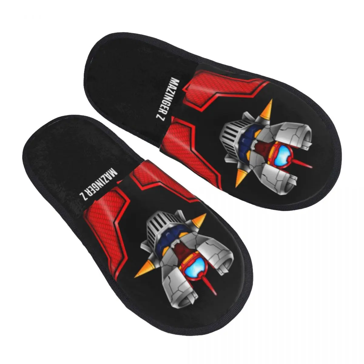 Custom Mazinger Z Anime UFO Robot Soft Memory Foam House Slippers Women Comfy Warm Anti-skid Sole Slipper