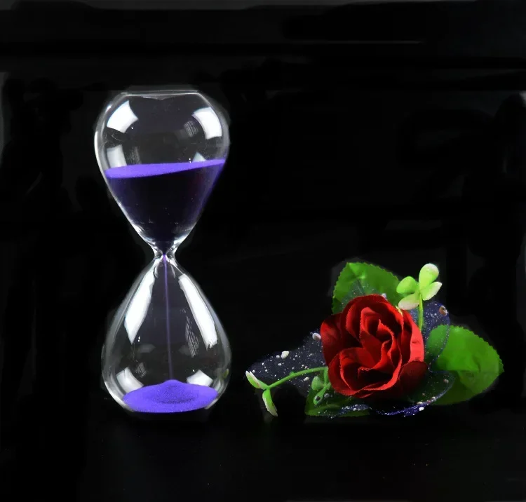 1PC 45 minutes Awaglass Hand-blown Timer clock Magnet Magnetic Hourglass ampulheta crafts sand clock hourglass timer JY 1189-6