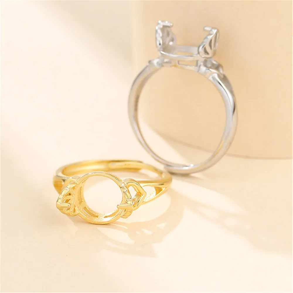 

Позолоченное регулируемое кольцо из серебра 925 пробы для круглых бусин или жемчуга диаметром 8–10 мм.