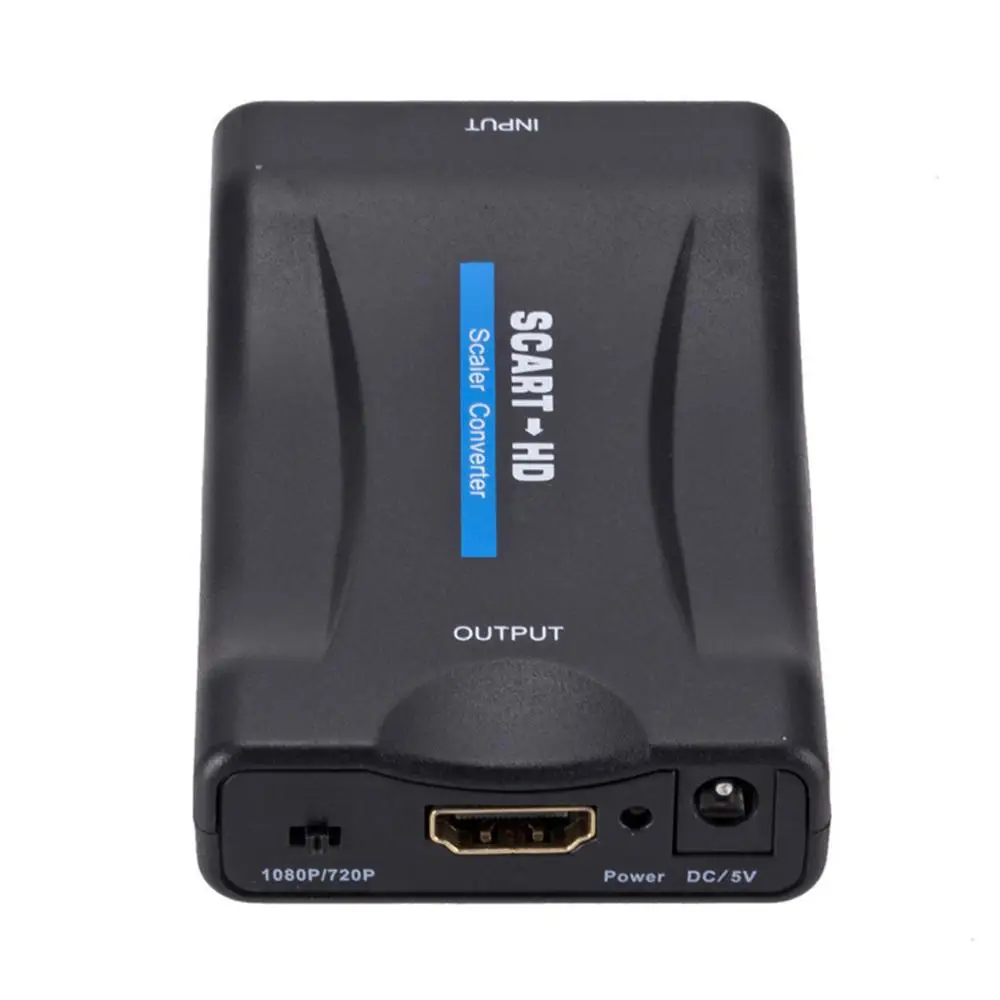 Scart konverter HDMI 1080P HD TV Adapter FHD 1080P Video, konverter AV HDMI kompatibel dengan adaptor Audio skala atas SCART Sig E4E9