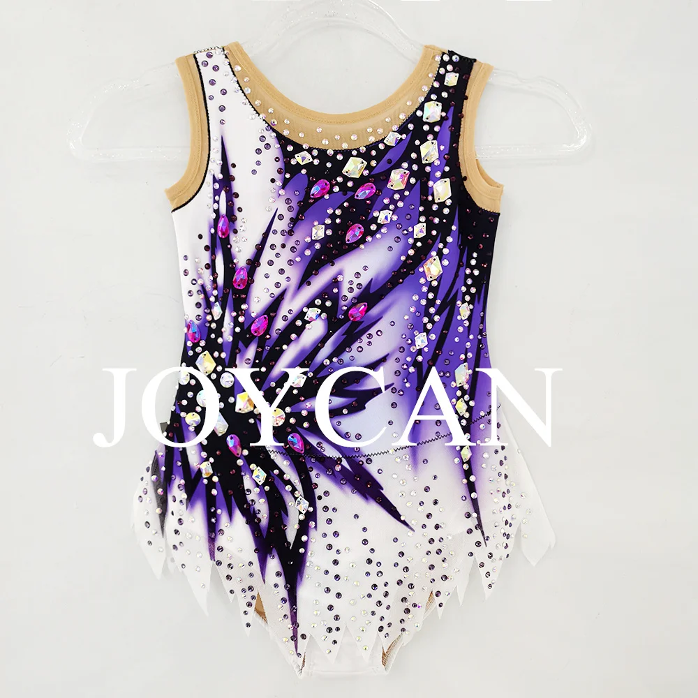 JoyCan Rhthmic Mallas de gimnasia Niñas Mujeres Spandex Ropa de baile elegante para competición
