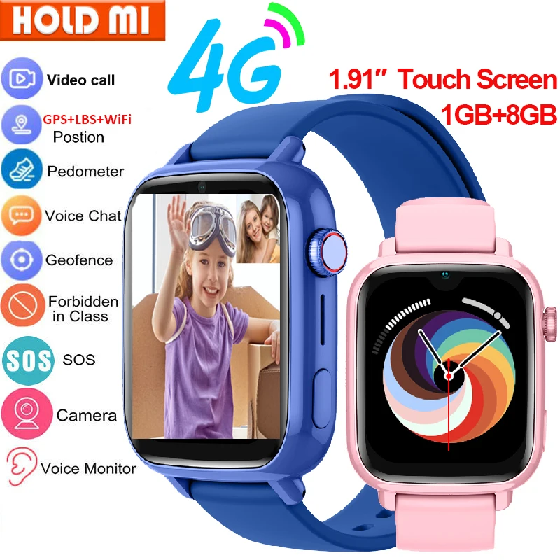 

Новые 4G Смарт-часы для детей GPS WIFI Видеозвонок SOS Детские умные часы Камера Телефон Часы Монитор Трекер Местоположение Мальчики Девочки Подарок