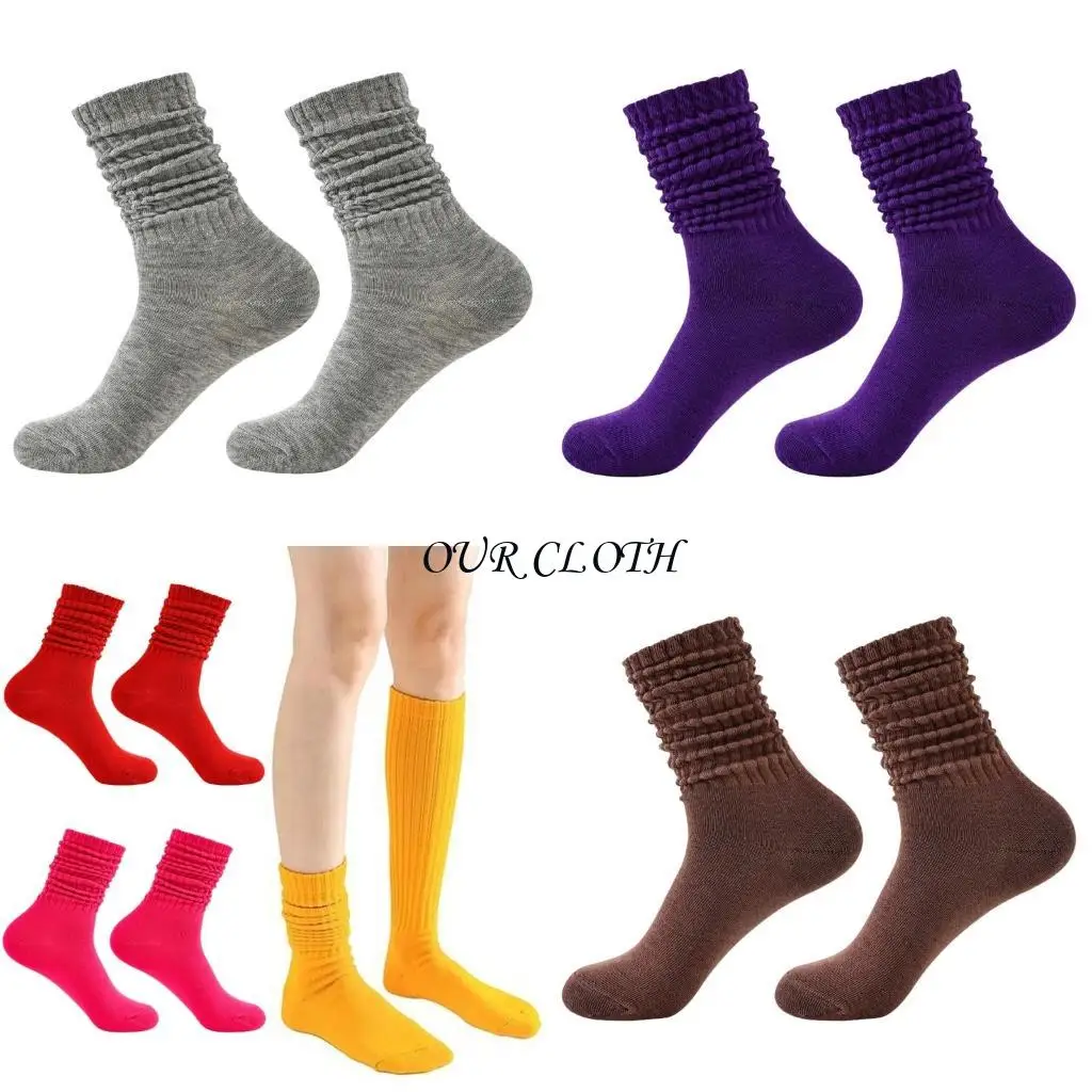 

Slouch Socks for Women Stacked Boot 80s 90s Slouch Knitted Scrunchie Socks Winter Slouchy Knee Highs Boot Socks Hosiery Y1AC