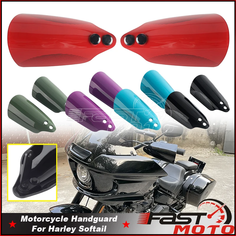 

Motorcycle Hand Guards Handguards Protector Accessories For Harley Softail Street Bob FXBB 114 FXBBS Low Rider ST FXLRST 18-24