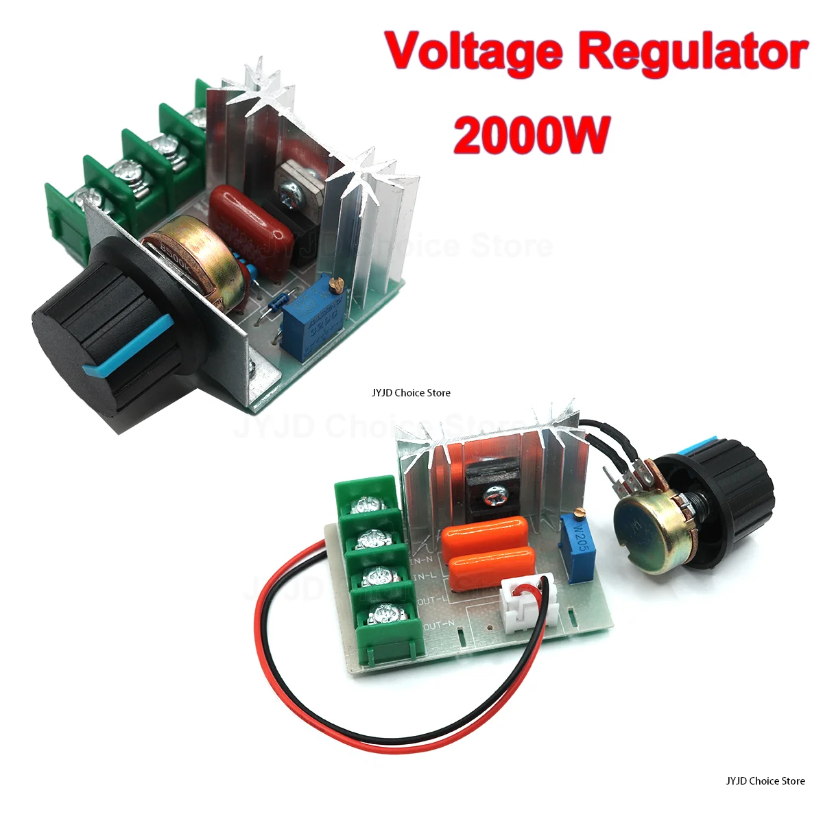 Voltage Regulator 2000 Watt AC 50 - 220 Volt Dimmer SCR Power Regulator Motor Speed Controller Home Improvement Regulators 2000W