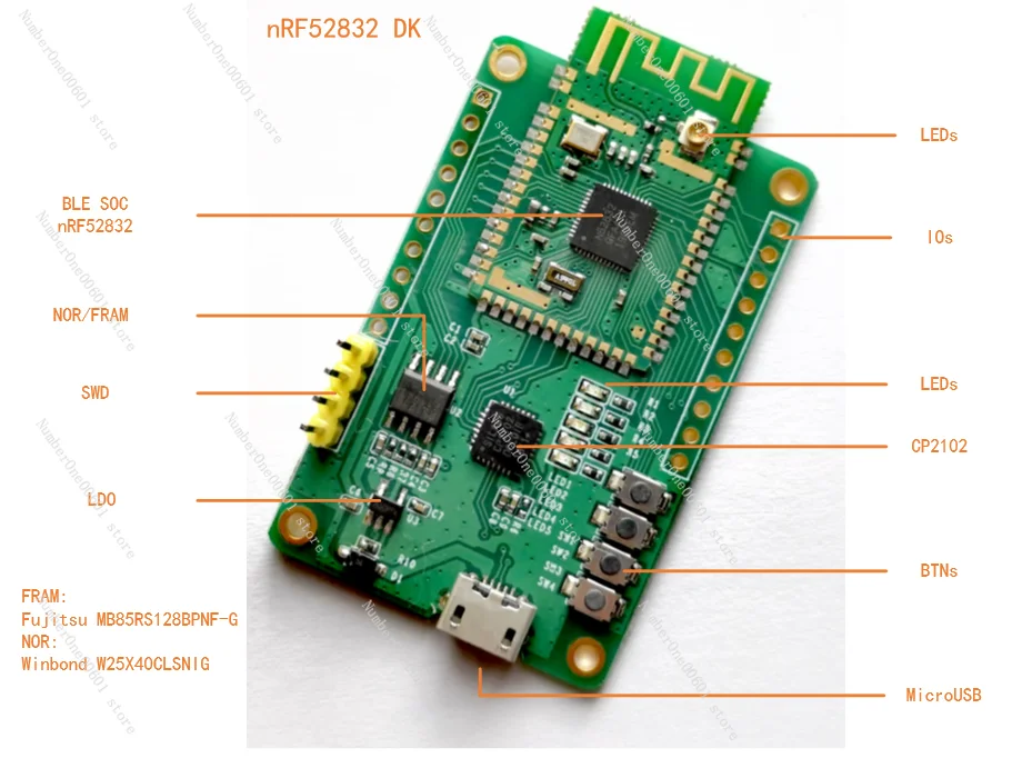 nRF52832/nRF52840 Mini Development Board BLE5/BLE4.2 Supports MicroPython