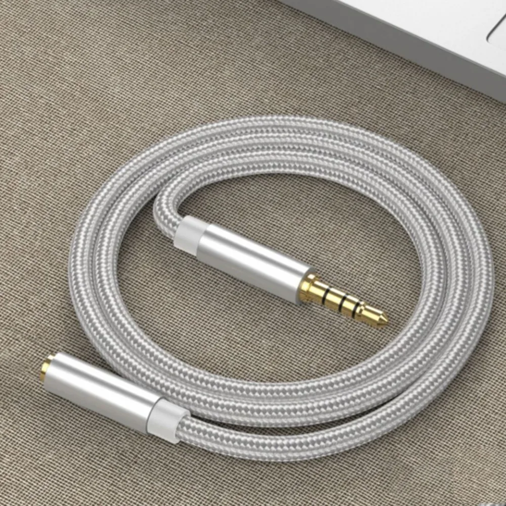 Speaker Extender Cord 3.5mm Male To Female Gold-Plated Data Connection Cable Headphone Cord Audio Extension Cable AUX Cable