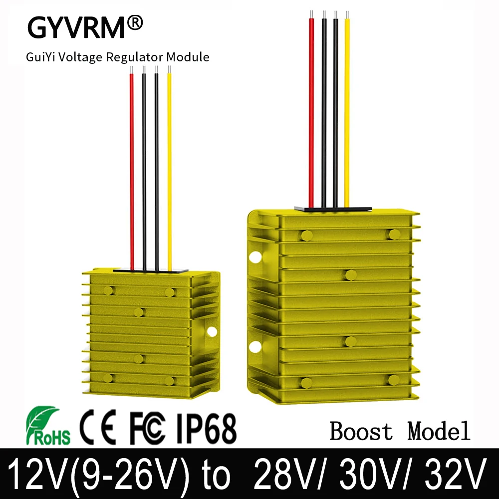 

12V （9-26V）to 28V/30V/32V 1A -20A DC Power Converter Automotive Power Regulator DC-DC Power Boost Module CE Certification