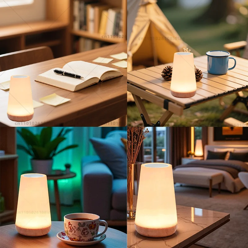 LED Night Light 13 Color Changing RGB Table Lamp Remote Control Touch Rechargeable RGB Night Lamp Dimmable Bedside Light