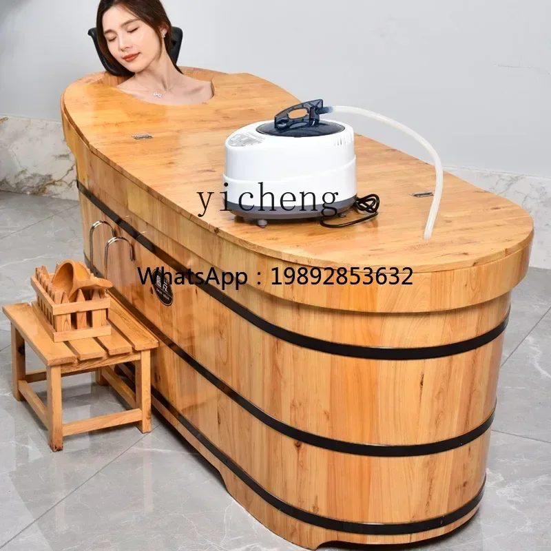 Imagen 5: Cubo de baño de madera de cedro H3-27, cubo de baño completo para adultos, cubo de baño doméstico