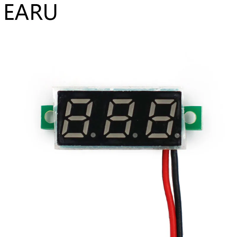 0.28 Inch DC LED Digital Voltmeter 0-100V Voltage Meter Auto Car Mobile Power Voltage Tester Detector 12V Red Green Blue Yellow