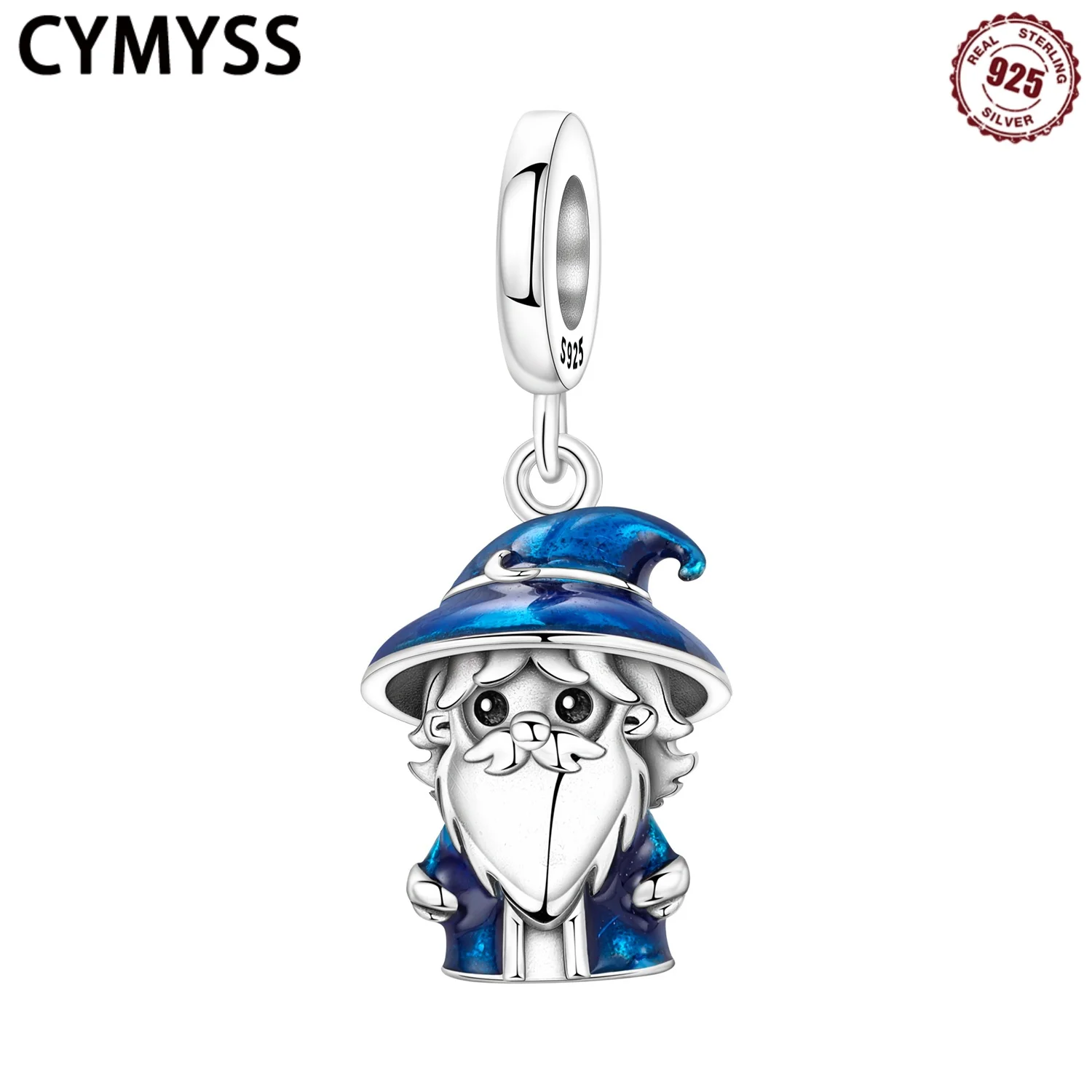 

CYMYSS 2025 NEW S925 Sterling Silver Wizard Cute Old Man Pendant Boutique Wedding Party Jewellery Gift Women Pendant