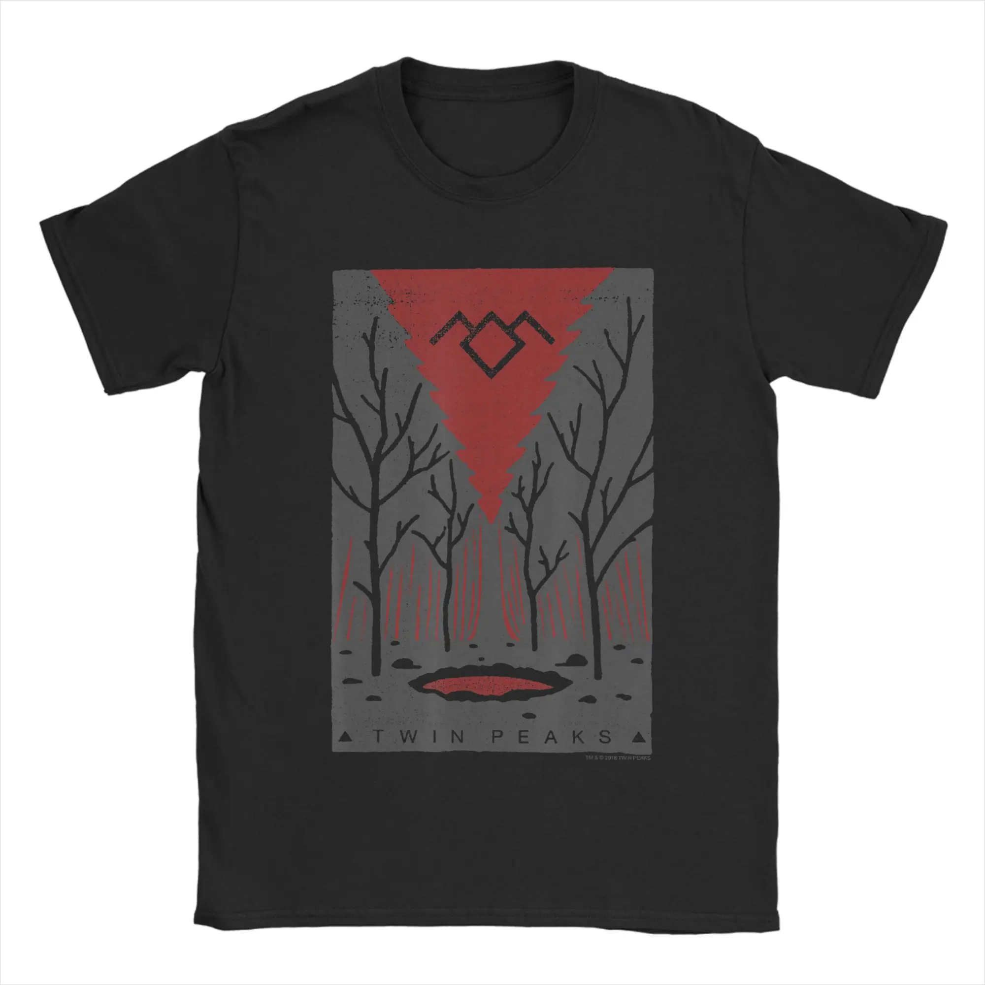 Twin Peaks Entrance Pastel Painted T-Shirts for Men Crew Neck 100% Cotton T Shirts  Short Sleeve Tees Birthday Present Clothes
