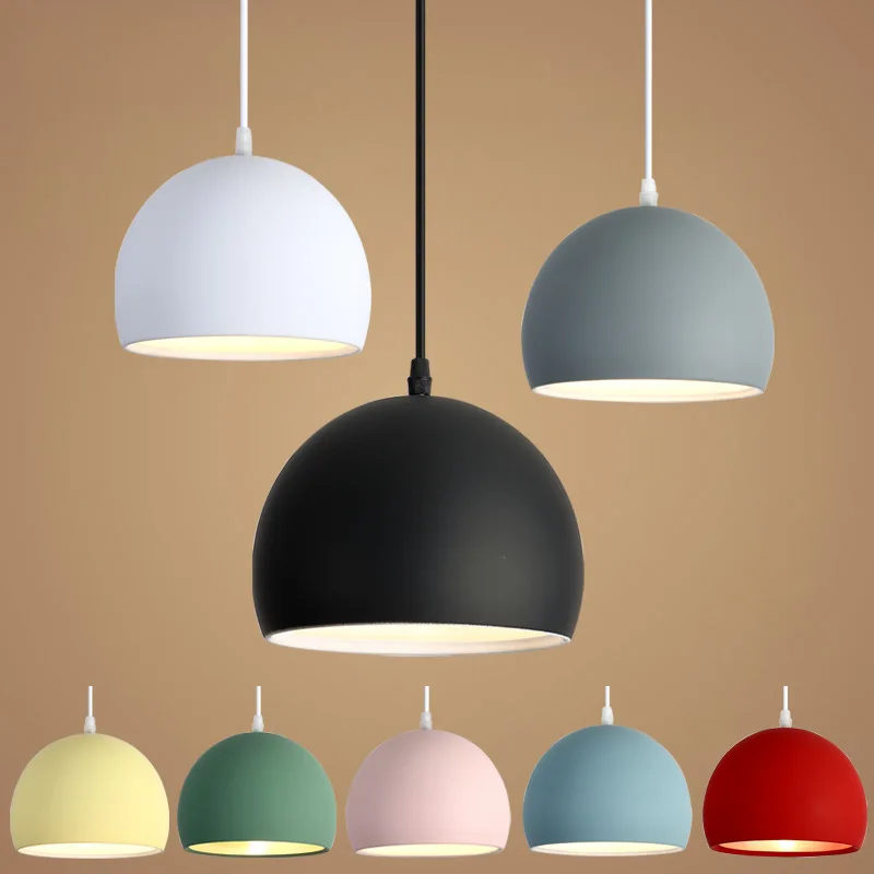 

GEW Nordic Modern Fashion Spherical Bedside Pendant lights E27 Hanging lamp for Restaurant Bar Bedroom 110V 220V