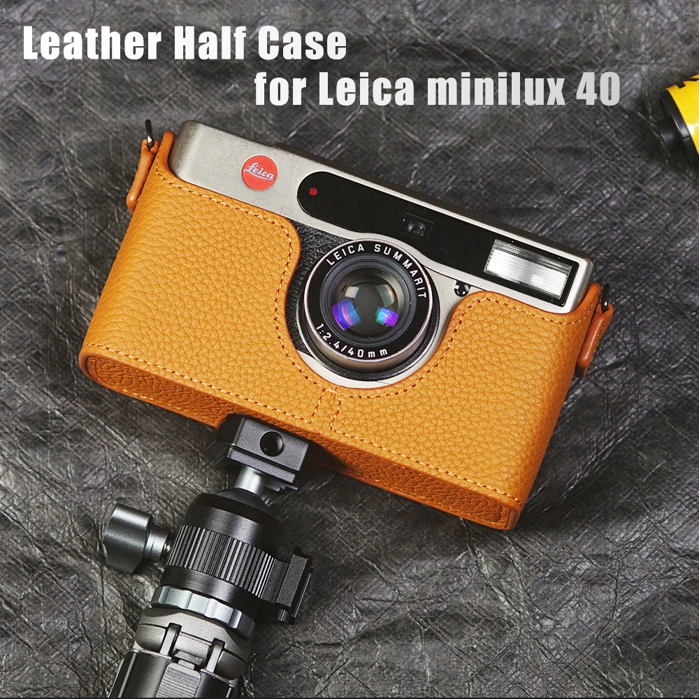 DLUX/Sofort 2/III/IIIF กระเป๋ากล้องสําหรับ Leica Minilux กรณีกล้องสายคล้องกล้องหนังครึ่งกรณี Ready หนังกล้อง