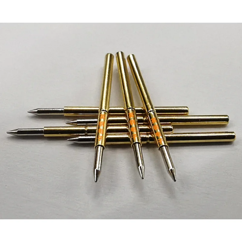 100Pcs No.1 75mil Probe 16MM Long Test Needle Thimble P75-B1 Tip 1mm Nickel-plated European