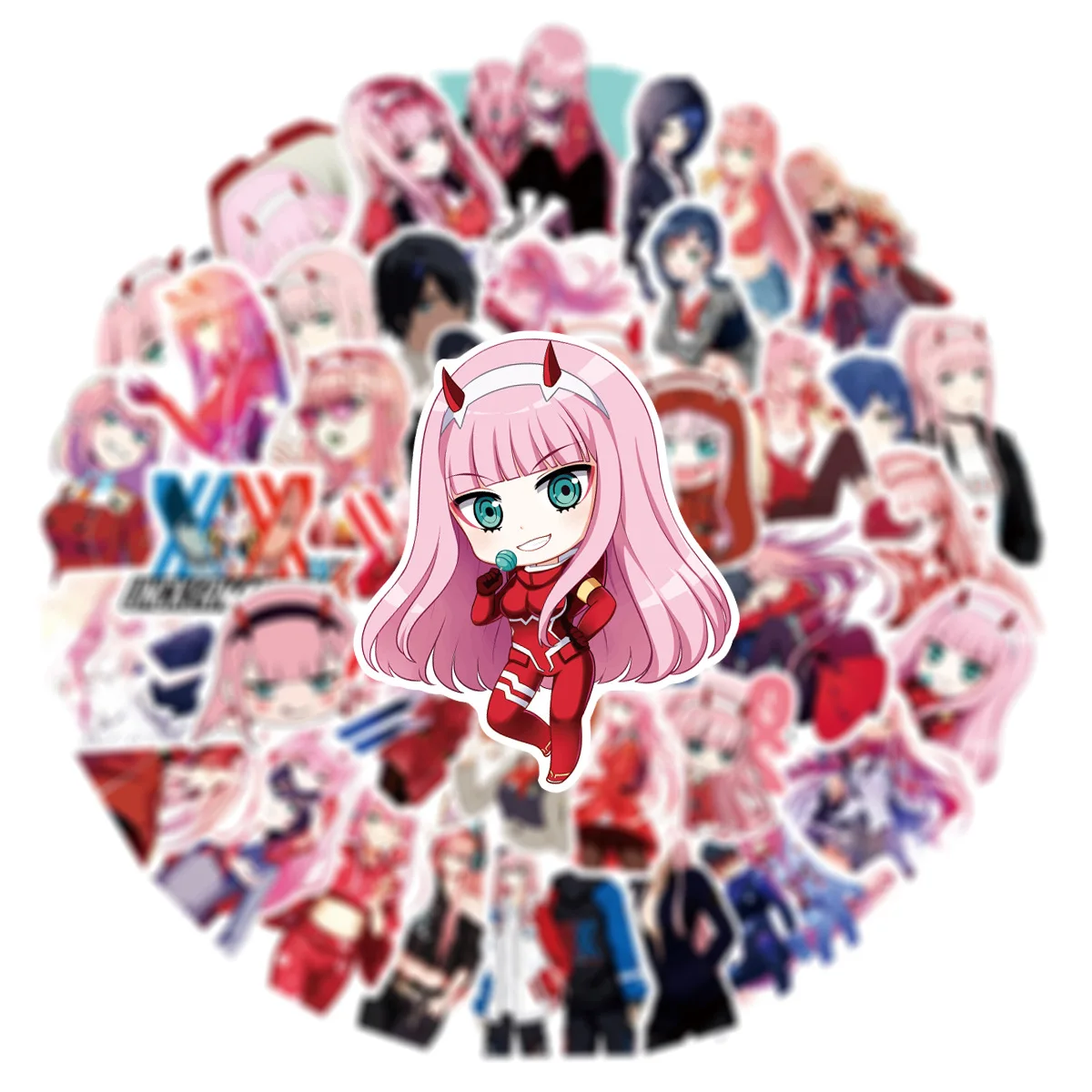 50pcs DARLING in The FRANXX series graffiti stickers suitable for helmets desktop wall decoration DIY sticker pack wholesale