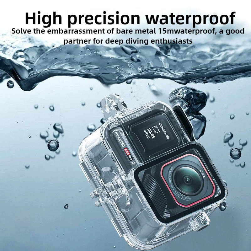 60M Dive Case Waterproof Housing For Insta360 Ace Pro 2 Protective Cover Shell For Insta360 Ace Pro 2 Sports Camera Accessorie