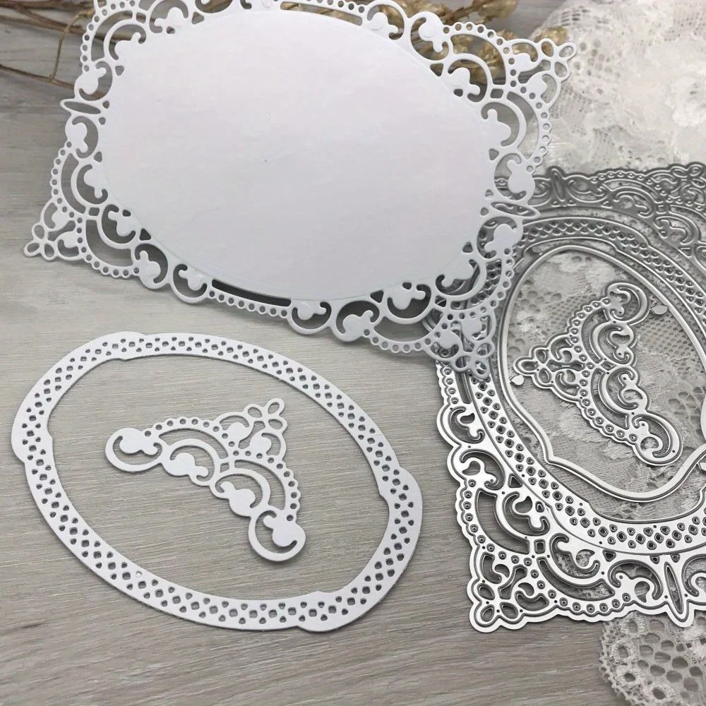 1 قطعة قوالب القطع المعدنية قطع يموت قالب إطار مستطيل الديكور قصاصات ورقية كرافت شفرة لكمة الإستنسل يموت #2