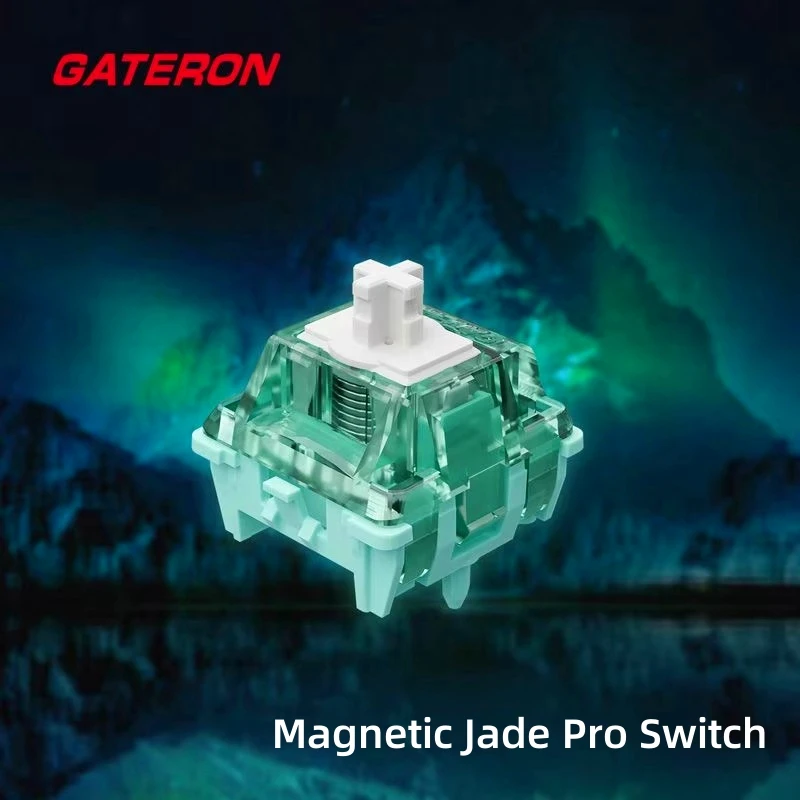 Przełączniki GATERON Magnetic Jade Pro Linear HIFI, wstępnie smarowane, magnetyczne przełączniki do klawiatur mechanicznych z możliwością swobodnego ustawienia Halla-Sensora z regulacją przedmocznego skoku.