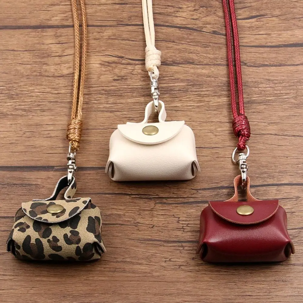 Durable PU Leather Coin Purse Decorative Multi-function Mini Storage Bag DIY Small Gift Gift Giving