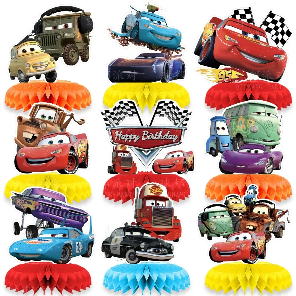 

Kawaiicute Disney Cars Mobilization Cartoon Honeycomb Decoration Birthday Party Decoration Boy Student Attachment Festivals Gift