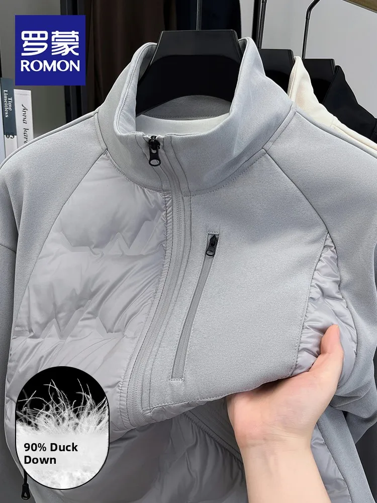 

Lormen 90 White Du down Lightweight Puffer Jaet Faionable Loose Outdoor Cold Proof Coat Warm Sli Casual Urban Sle