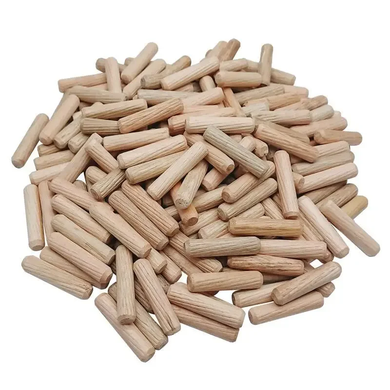 100/50pcs Wooden Dowel Cabinet Drawer Round Groove Wood Craft Dowel Rod Set Furniture Accessories Wooden Dowel