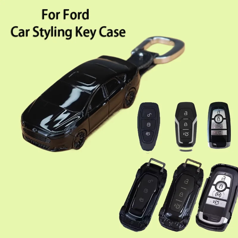 

Car Styling for Ford Fusion Mustang Explorer F150 F250 F350 EcoSport Edge S-MAX Ranger Lincoln Mondeo Car Key Case Cover Fob Bag