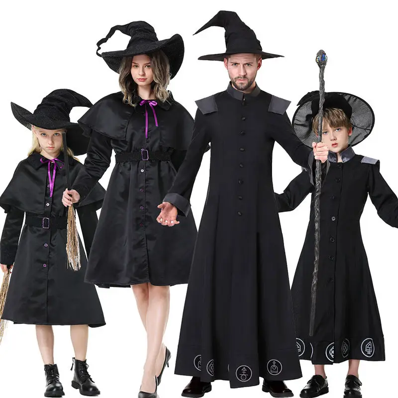 

Halloween Witch Costume Grand Wizard Bar Party Annual Vampire Demon Costume Wizard Count Show Cosplay